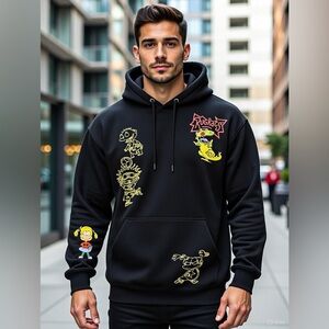 Nickelodeon Black and Orange Rugrats hoodie